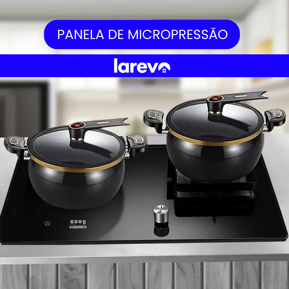 Panela de Micropressão Premium 7L Larevo® – Prática, Antiaderente e Antiexplosiva
