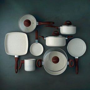 Jogo Completo 9 Panelas Ceramic® + 13 Utensílios de Brinde