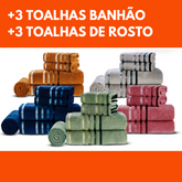 '+3 Toalhas Banhão +3 Toalhas de Rosto