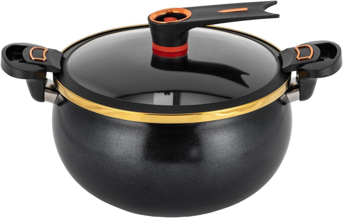 Panela de Micropressão Premium 7L Larevo® – Prática, Antiaderente e Antiexplosiva