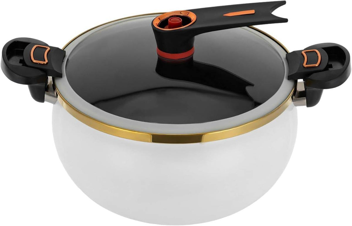 Panela de Micropressão Premium 7L Larevo® – Prática, Antiaderente e Antiexplosiva