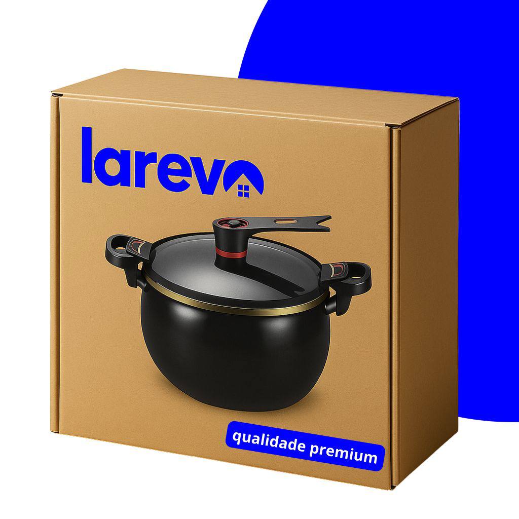 Panela de Micropressão Premium 7L Larevo® – Prática, Antiaderente e Antiexplosiva